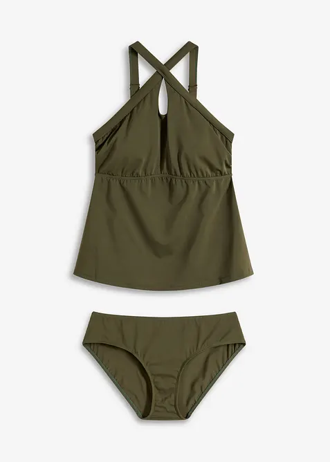 Tankini (2 delar) med korsade axelband, bonprix