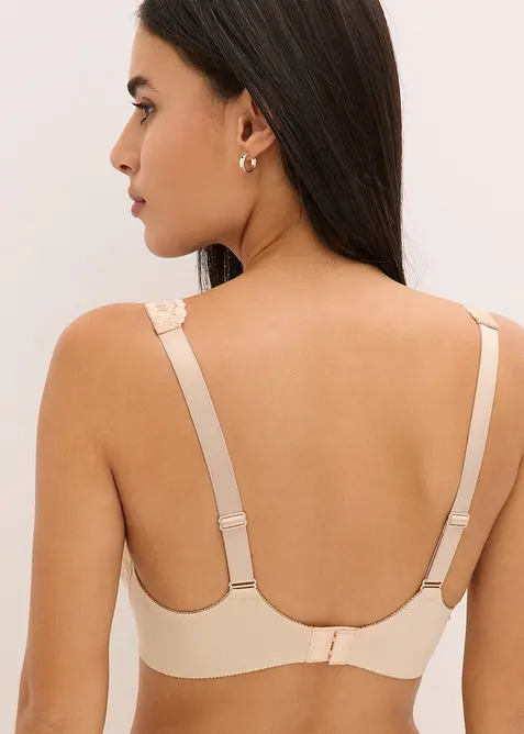 BH med bygel och skir spets (2-pack), bonprix