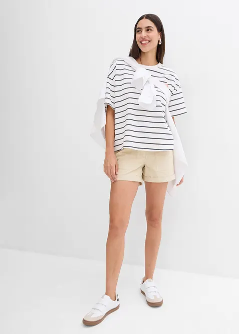 Avslappnade twillshorts, bonprix