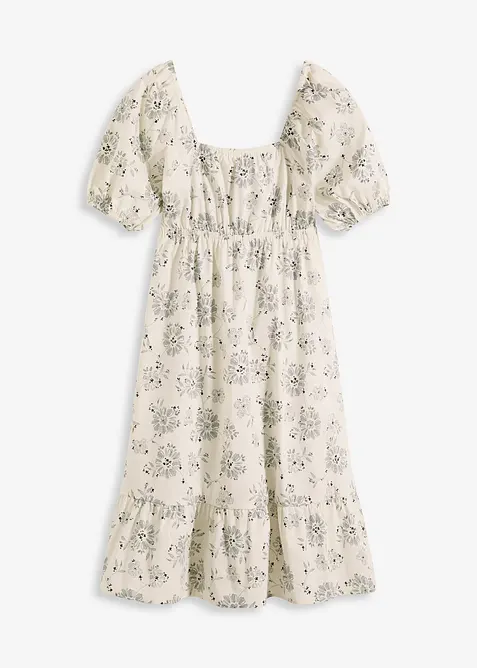 Midiklänning med puffärmar, bonprix