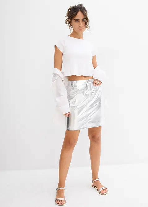 Minikjol i metallicmaterial, bonprix