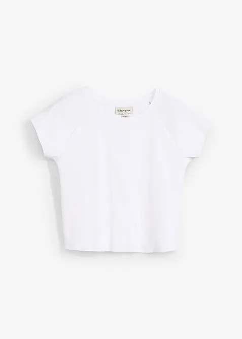 Ribbstickad topp i kort modell, bonprix