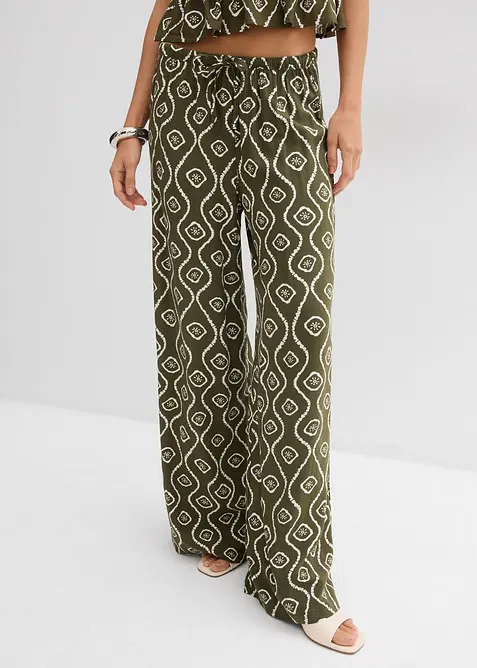 Dra p&aring;-byxa i f&ouml;ljsam viskos, bonprix