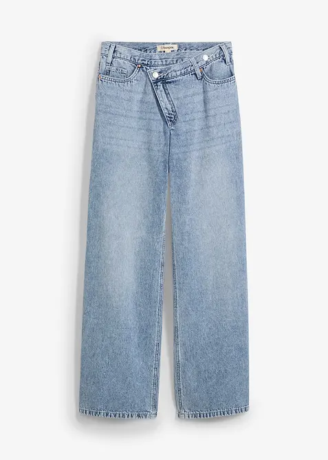 Wide Leg-jeans Mid Waist, Low Stretc, bonprix