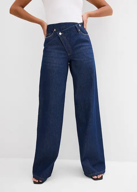 Wide Leg-jeans Mid Waist, Low Stretc, bonprix
