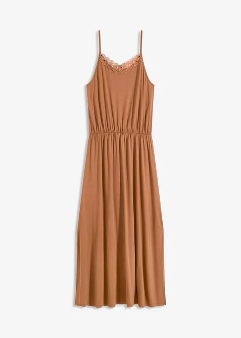 Jerseykl&auml;nning med spets, bonprix