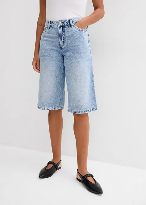Jeansshorts Mid Waist, Low Stretch, bonprix