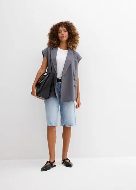 Jeansshorts Mid Waist, Low Stretch, bonprix