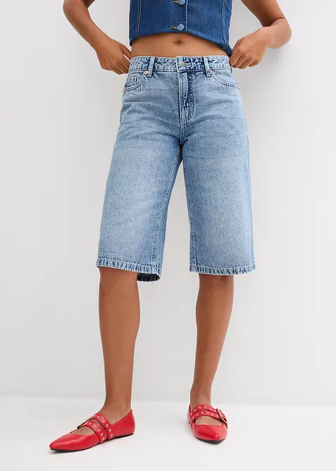 Jeansshorts Mid Waist, Low Stretch, bonprix