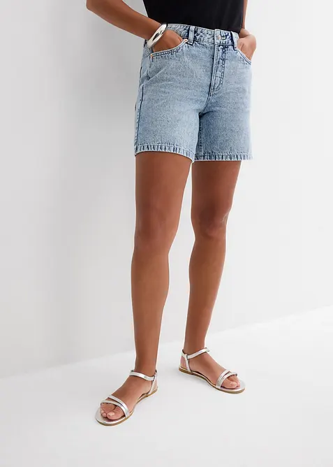 Jeansshorts Mid Waist, Low Stretch, bonprix