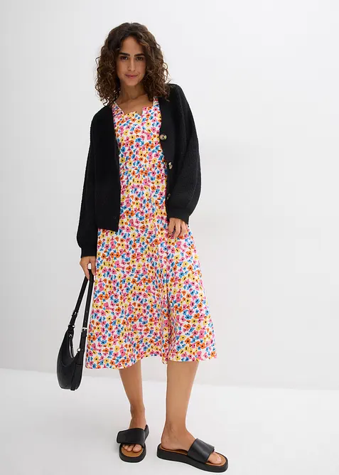 Jerseyklänning i bomull och viskos, bonprix