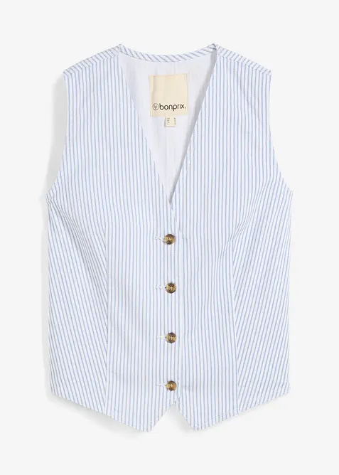 Jeansväst med ränder, bonprix