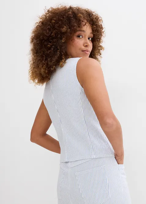 Jeansväst med ränder, bonprix