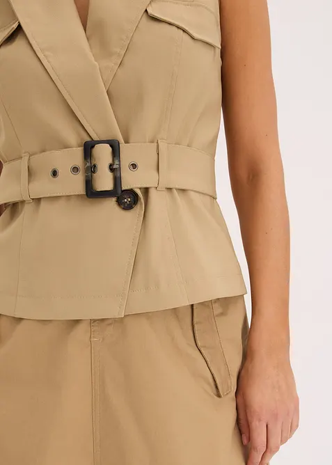 Väst med skärp, bonprix