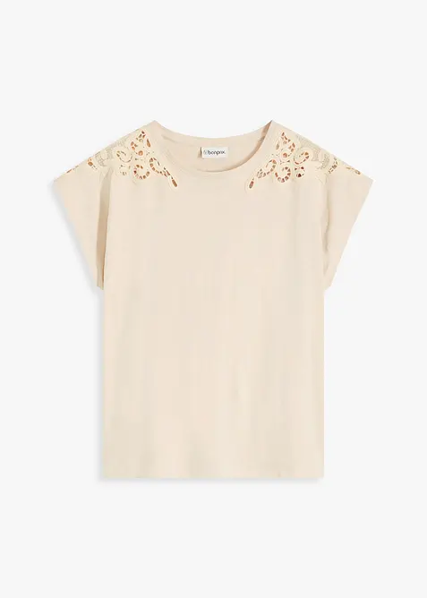 Topp med spetsdetaljer, bonprix