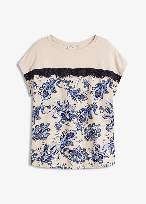 Topp med spetsband, bonprix