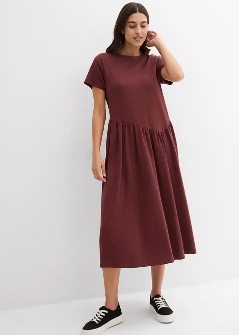 Jerseyklänning av ekologisk bomull, bonprix