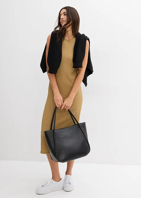 Jerseyklänning av kraftig kräpp, bonprix