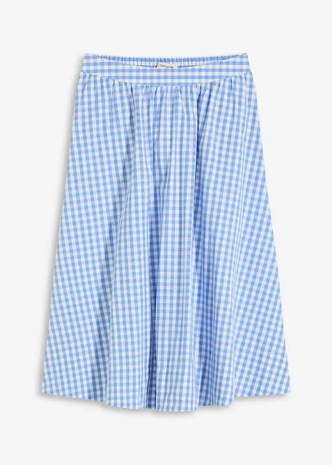 Mellanlång kjol i ren bomull, bonprix