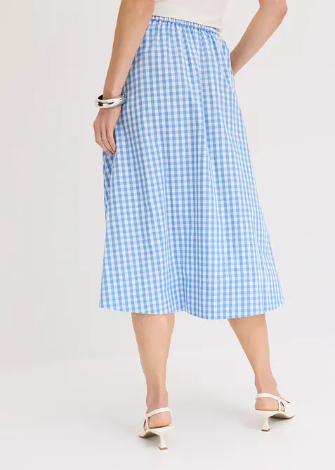 Mellanlång kjol i ren bomull, bonprix