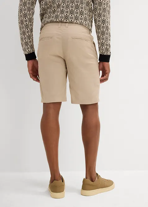Bermudas i chinosmodell med linne, Regular Fit, bonprix