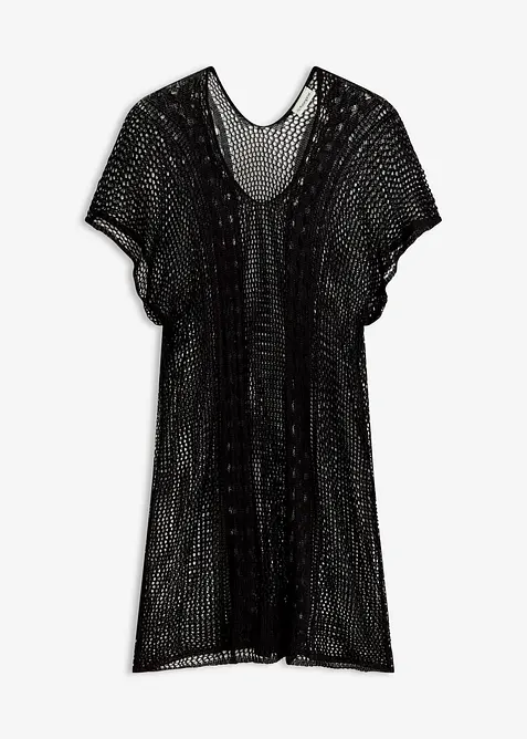 Strandkl&auml;nning av mjuk viskos i virkad stil, bonprix