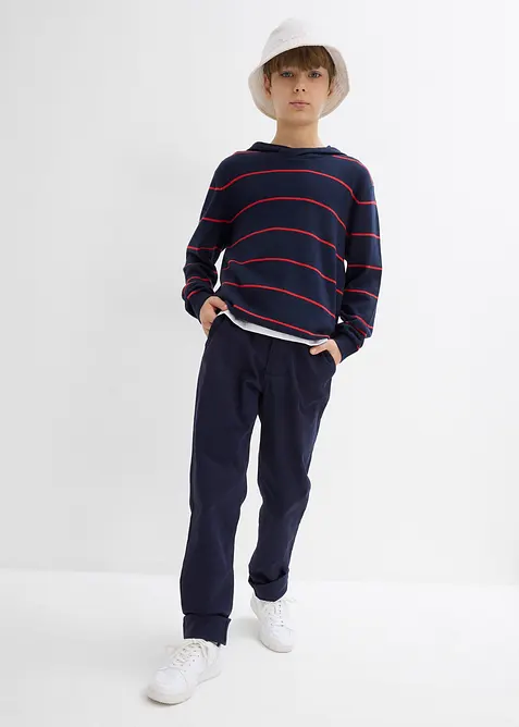 Stretchiga chinos med justerbar midja för barn, Slim Fit, bonprix