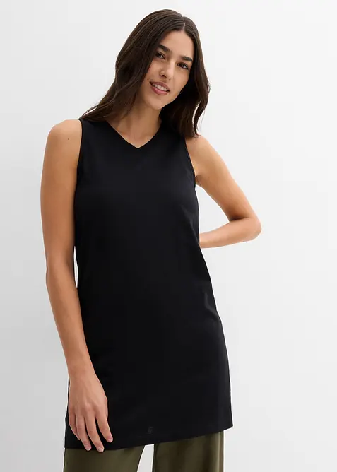 Långt linne i ren ekologisk bomull (2-pack), bonprix