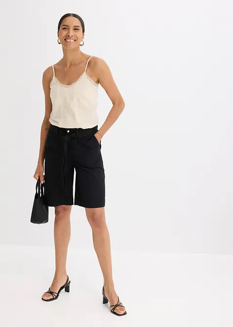 Twillshorts med knytsk&auml;rp, bonprix