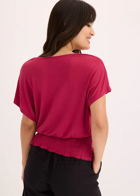 Topp med smock i nederkant, bonprix