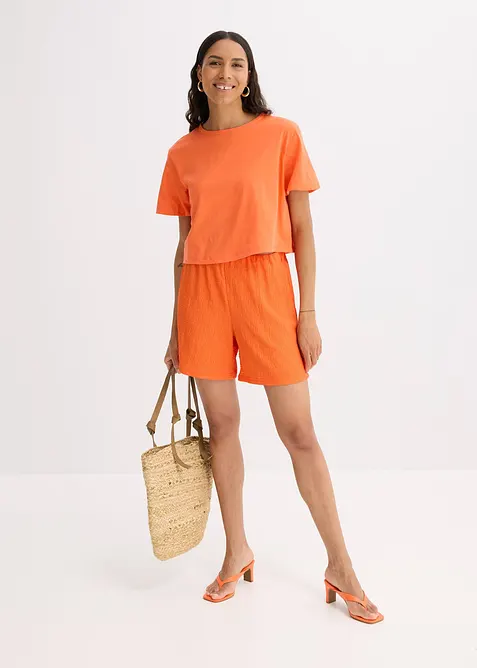 Jerseyshorts av lätt kräpp, bonprix