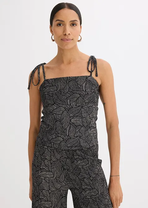 Kräppat jerseylinne, bonprix