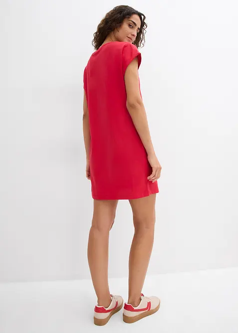 Trikåklänning av ekologisk bomull (2-pack), bonprix