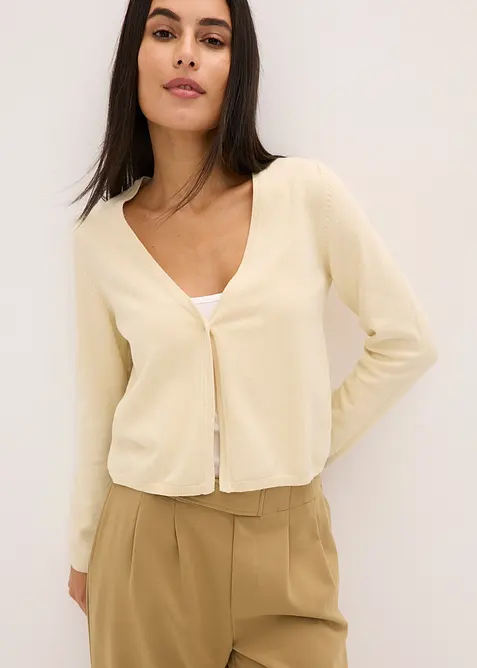 Kort cardigan med bomull, bonprix