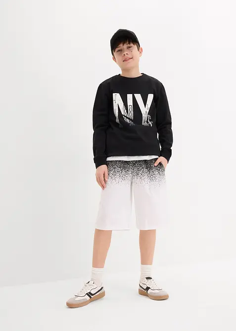 Trikåbermudas för barn (2-pack) i ekologisk bomull, bonprix