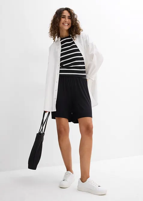Dra p&aring;-shorts i mjuk viskosmix, bonprix