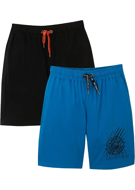 Jerseybermudas för barn med ekologisk bomull (2-pack), bonprix