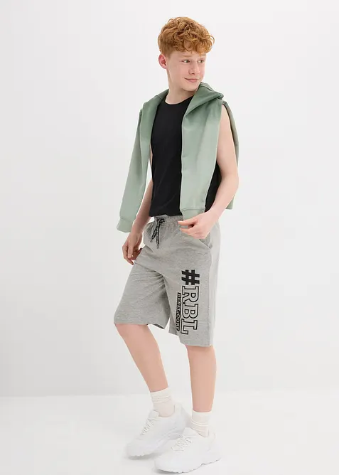 Trikåbermudas för pojkar (2-pack), bonprix