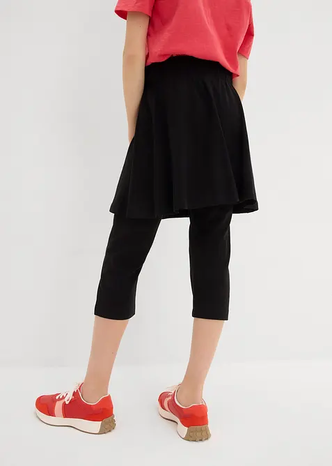 Caprileggings med kjol, bonprix