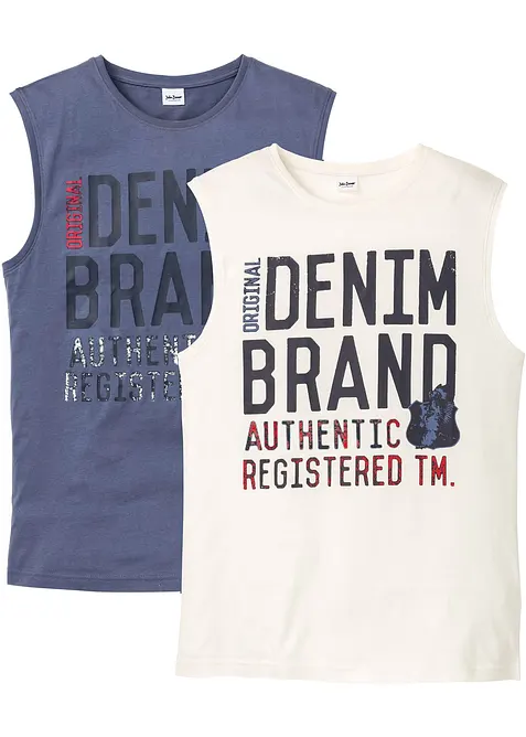 Linne i bomull (2-pack), bonprix