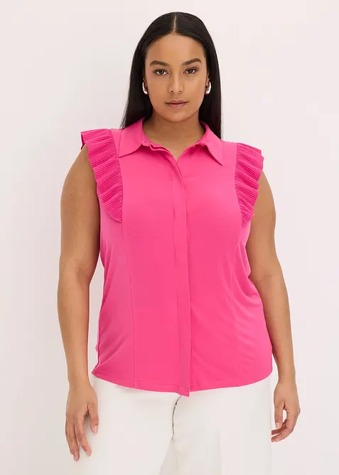 Blustopp med volanger, bonprix