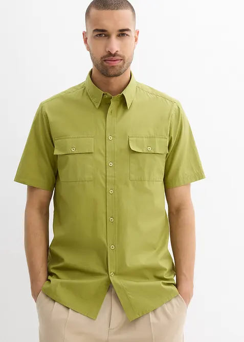 Kortärmad skjorta i ren bomull, bonprix