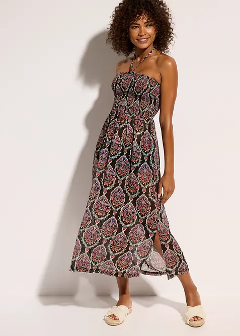 Strandklänning av chiffong, bonprix