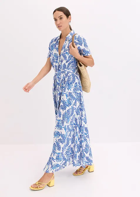 Mönstrad maxiklänning i följsam viskos, bonprix