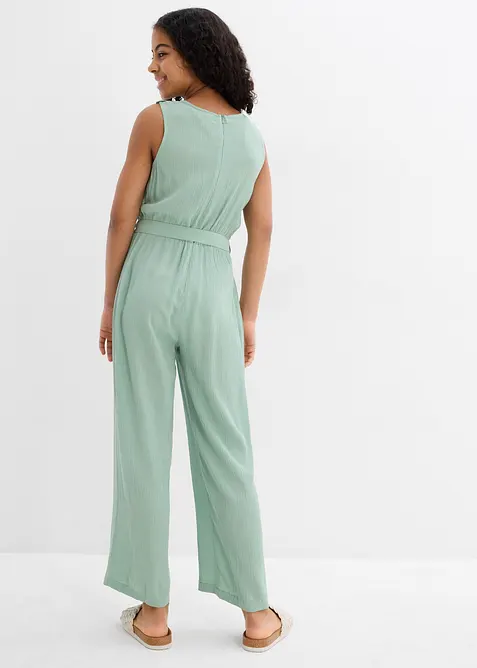 Jumpsuit i mjukt, krinklat material, bonprix