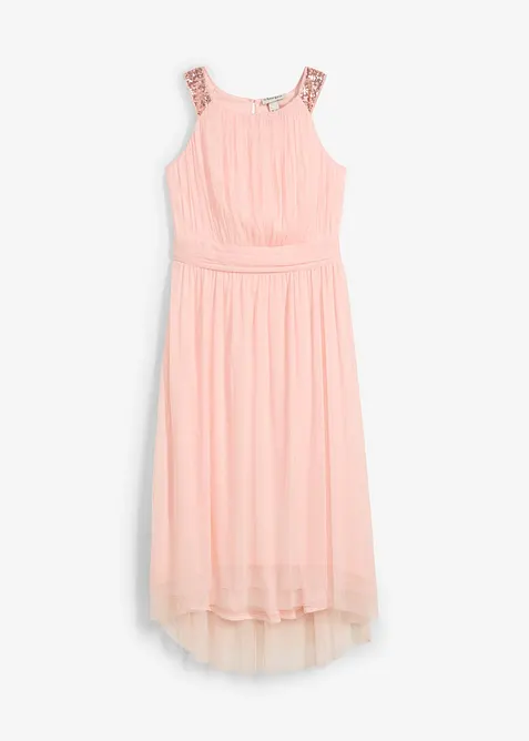 Maxiklänning med dekorativa paljetter för barn, bonprix