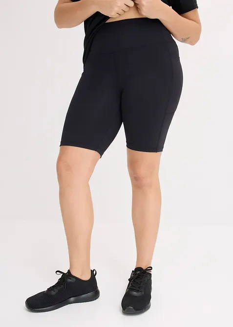 Cykelbyxa i funktionsmaterial med mobilficka, snabbtorkande, bonprix