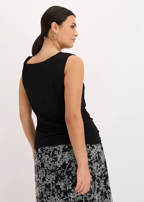 Jerseylinne med tvinnad effekt, bonprix