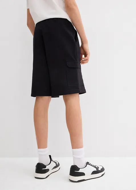 Trikåbermudas med cargofickor för barn i ren ekologisk bomull, bonprix