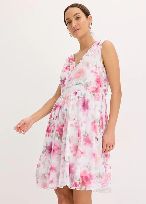 Mönstrad meshklänning, bonprix